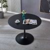 42.1" Table Mid-century Dining Table for 4-6 people With Round Mdf Table Top, Pedestal Dining Table, End Table Leisure Coffee Table