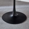 42.1" Table Mid-century Dining Table for 4-6 people With Round Mdf Table Top, Pedestal Dining Table, End Table Leisure Coffee Table