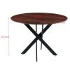 42.1" Table Mid-century Dining Table for 4-6 people With Round Mdf Table Top, Pedestal Dining Table, End Table Leisure Coffee Table,cross leg