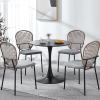 31.5" Tulip Table Mid-century Dining Table for 2-4 people With Round Mdf Table Top, Pedestal Dining Table, End Table Leisure Coffee Table