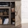 American retro TV Stand Farmhouse Classic Media TV Stand Antique Entertainment for TV up to 50" with Open and Closed Storage Space, Gray Wash