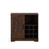 Farmhouse Coffee Bar Cabinet Bar Cabinet with Wine Rack Barn Door Buffet Sideboard Cabinet with Drawer, Adjustable Storage Shelves, Living Room