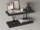 Ecco 31.5" Wide Floating Shelves Set of 2, Shelves for Wall Decor for Bedroom, Bathroom Storage Shelves, Book Shelves for Living Room