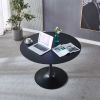 42.1" Table Mid-century Dining Table for 4-6 people With Round Mdf Table Top, Pedestal Dining Table, End Table Leisure Coffee Table