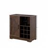 Farmhouse Coffee Bar Cabinet Bar Cabinet with Wine Rack Barn Door Buffet Sideboard Cabinet with Drawer, Adjustable Storage Shelves, Living Room
