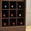 Farmhouse Coffee Bar Cabinet Bar Cabinet with Wine Rack Barn Door Buffet Sideboard Cabinet with Drawer, Adjustable Storage Shelves, Living Room